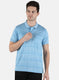 Men Blue Stripe T-Shirt