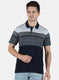Men NAvy Blue Stripe T-Shirt