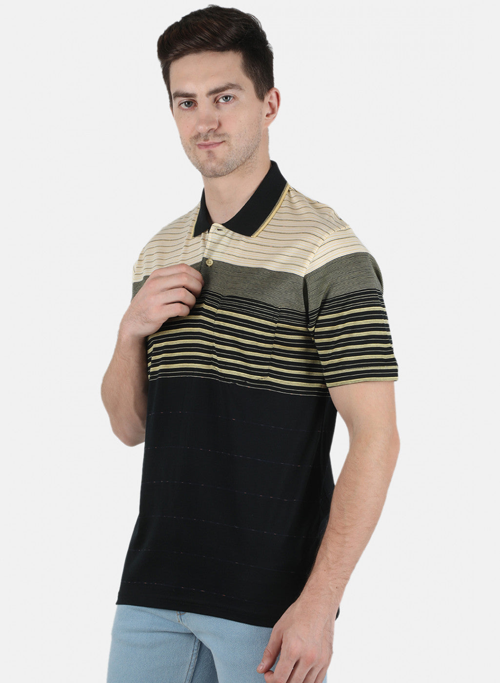 Men Black Stripe T-Shirt