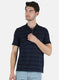 Men Green Stripe T-Shirt