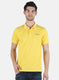 Men Yellow Plain T-Shirt