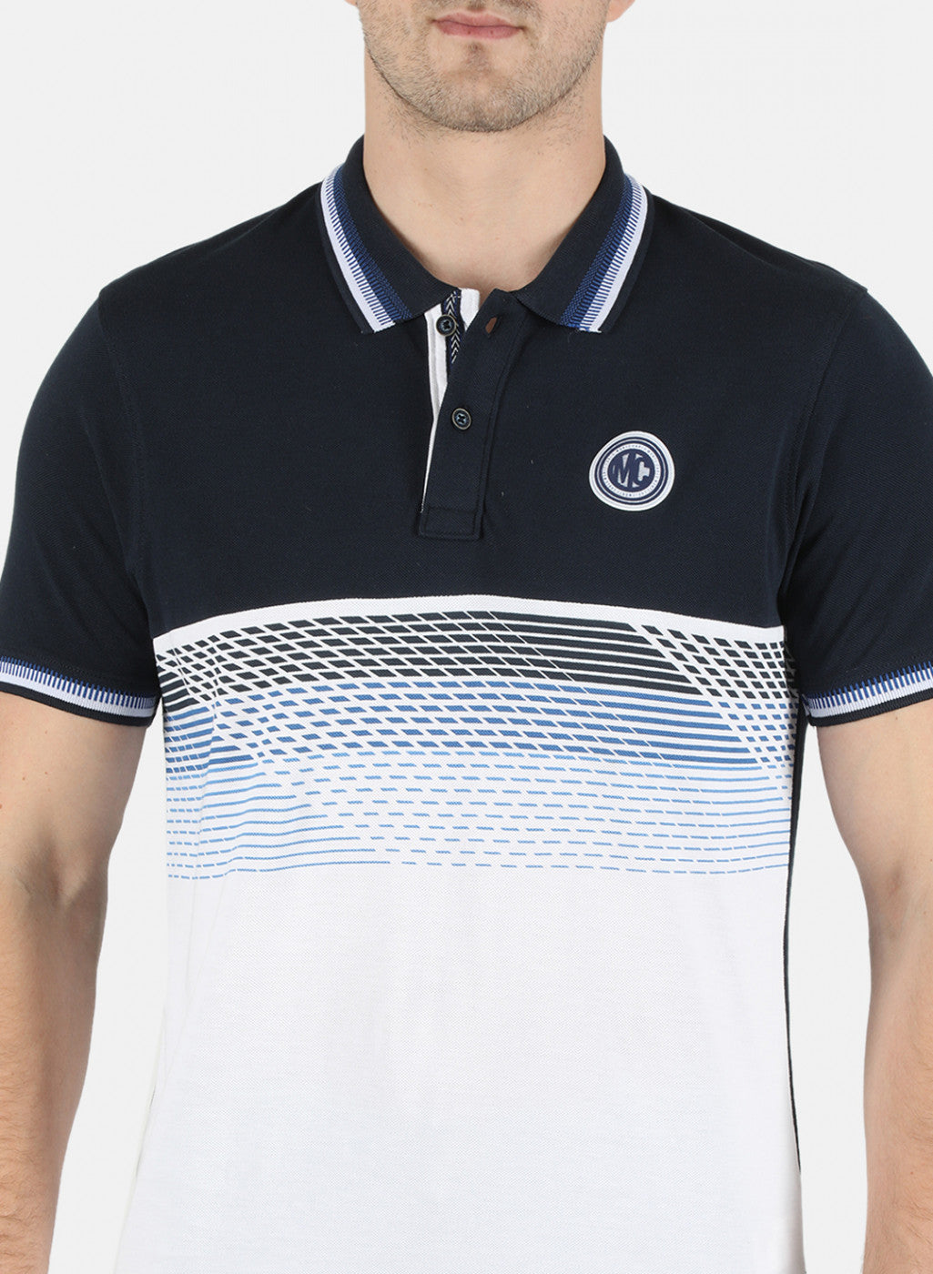 Men NAvy Blue Printed T-Shirt