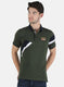 Men Olive Plain T-Shirt