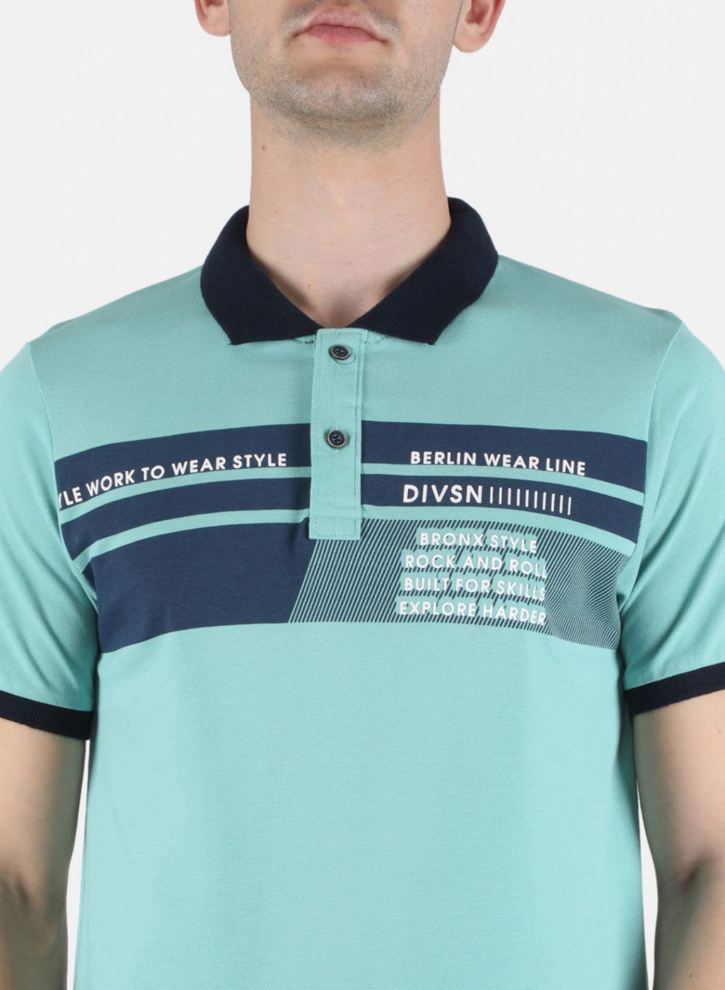 Men Blue Printed T-Shirt