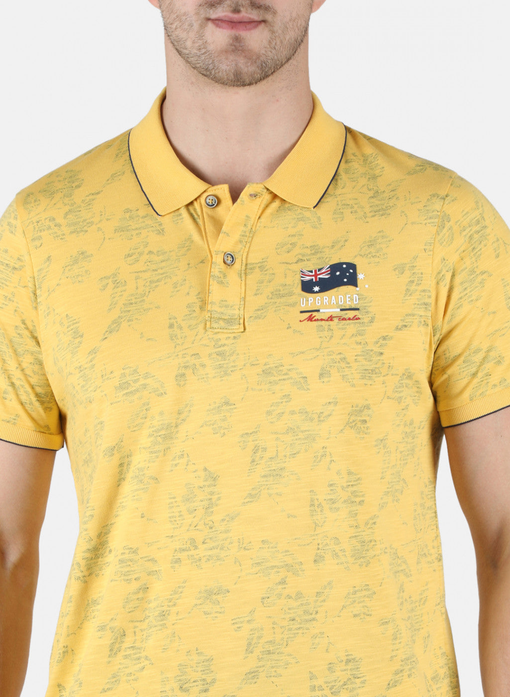 Men Yellow Printed T-Shirt
