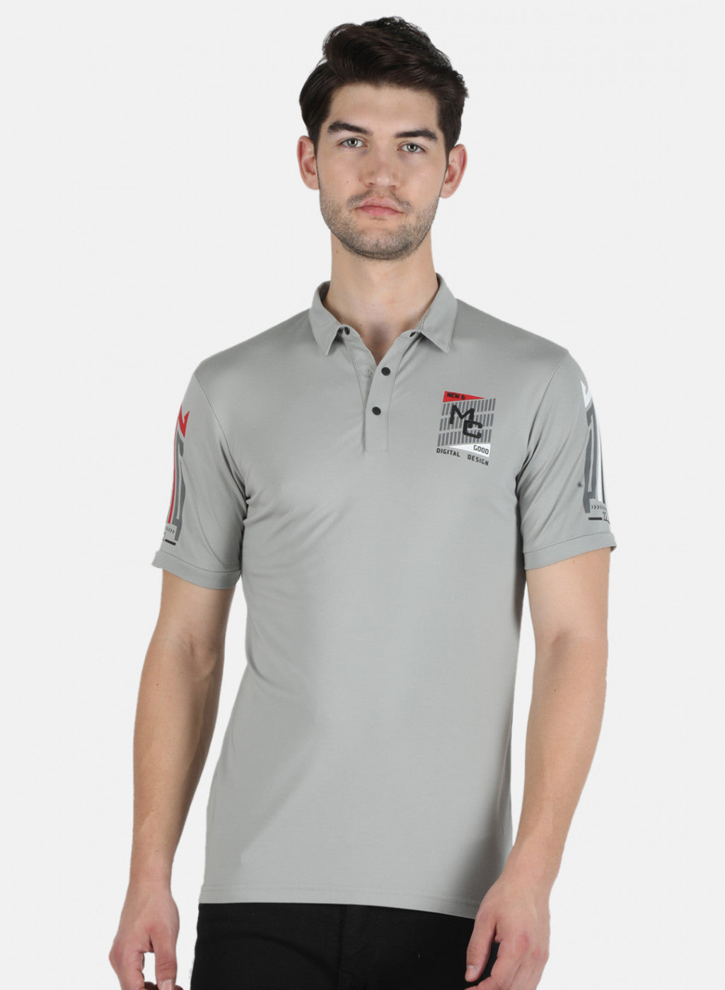 Men Grey Printed T-Shirt