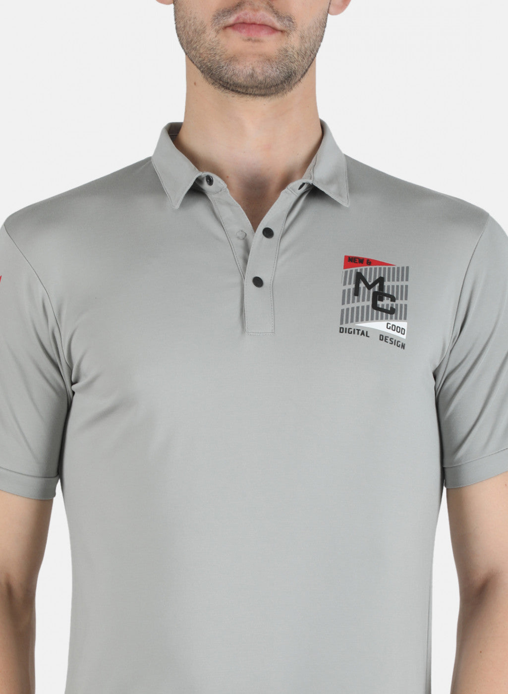 Men Grey Printed T-Shirt