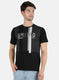 Men Black Printed T-Shirt