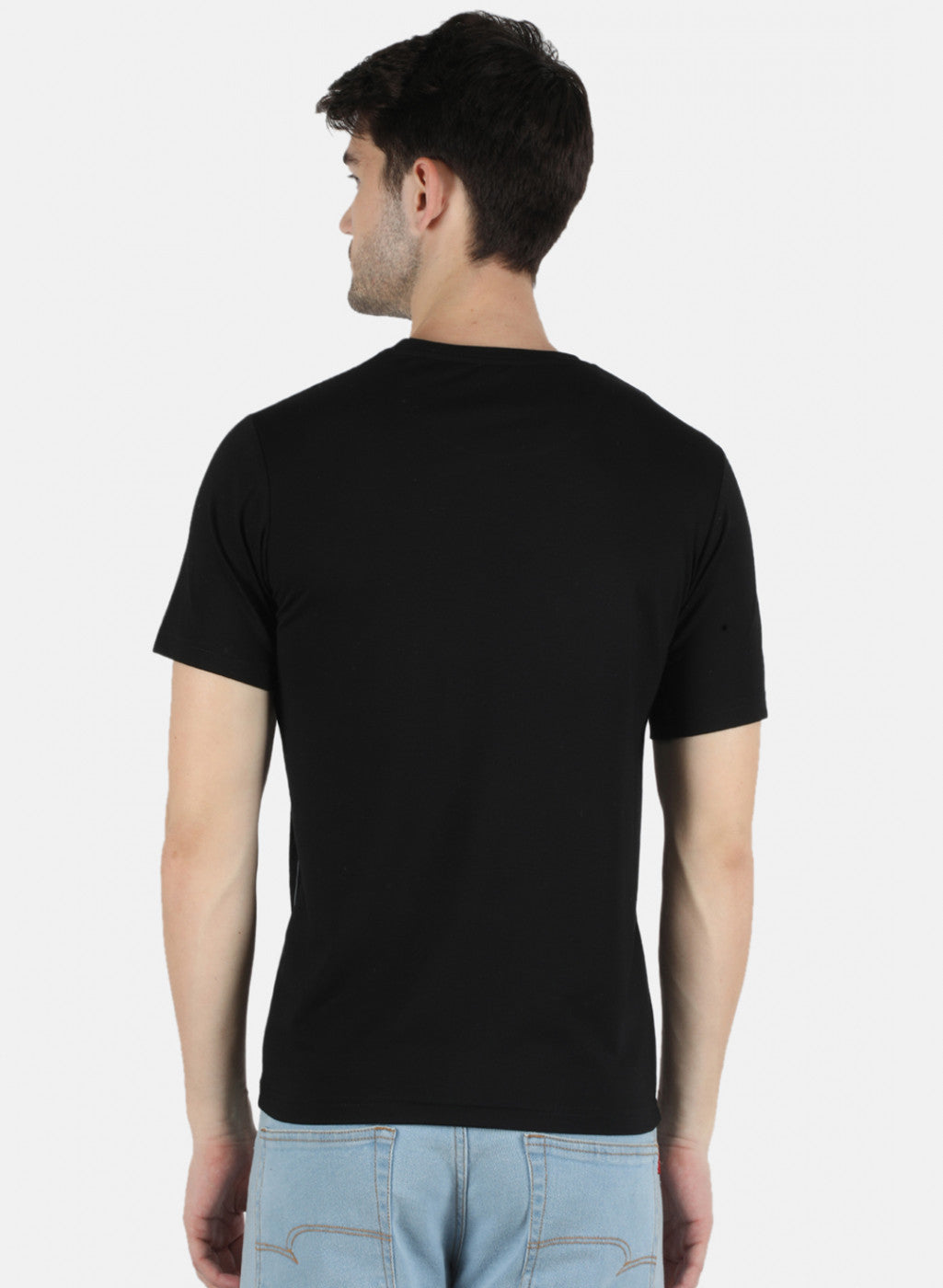 Men Black Printed T-Shirt