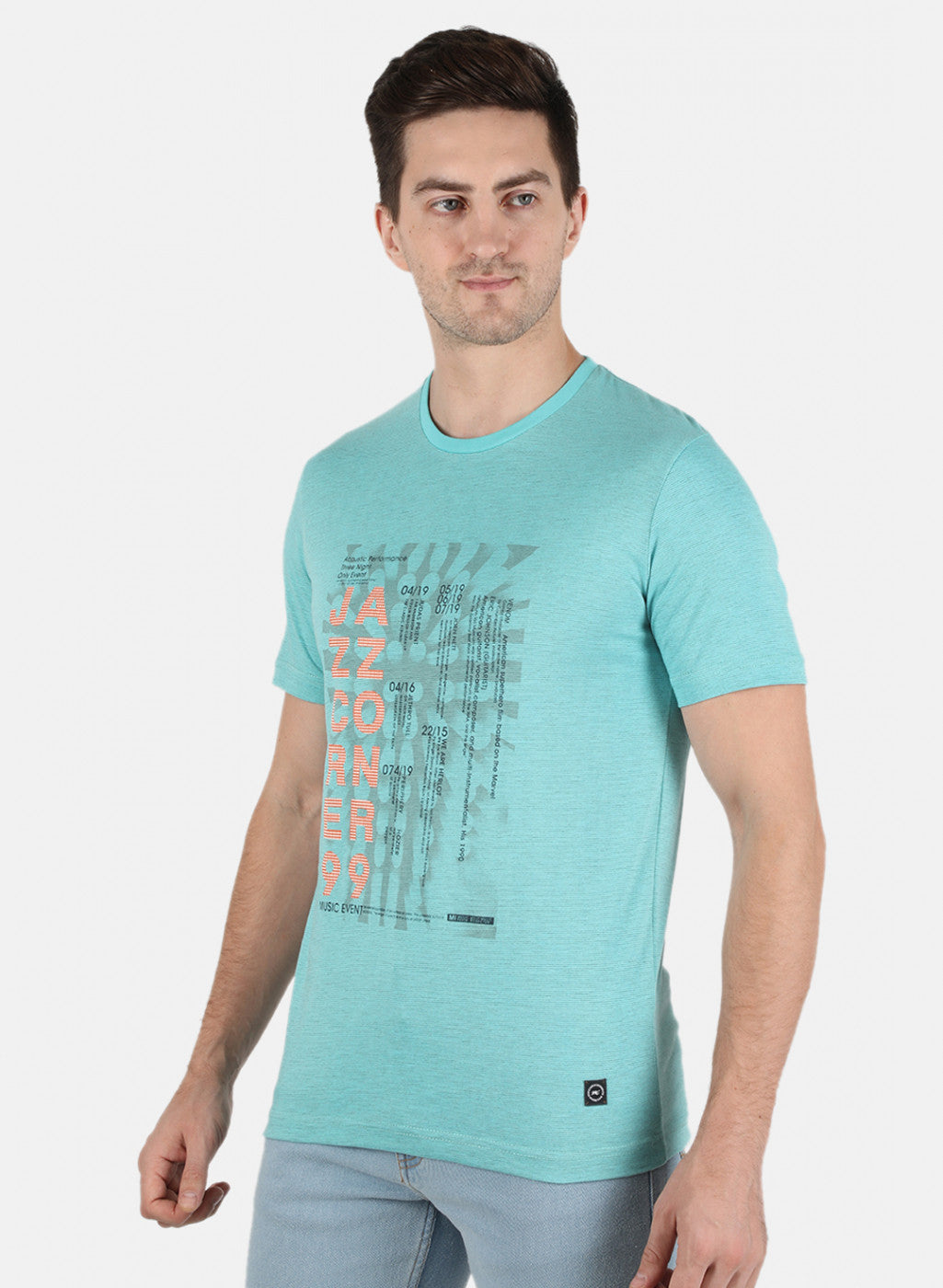 Men Blue Printed T-Shirt