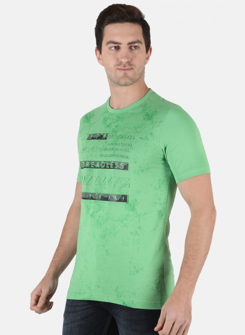 Men Green Printed T-Shirt
