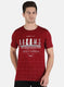 Men Maroon Printed T-Shirt