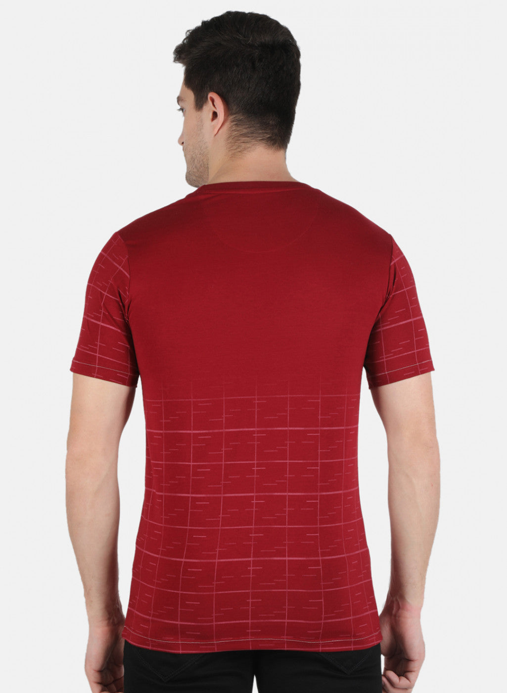Men Maroon Printed T-Shirt
