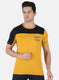Men Yellow Plain T-Shirt