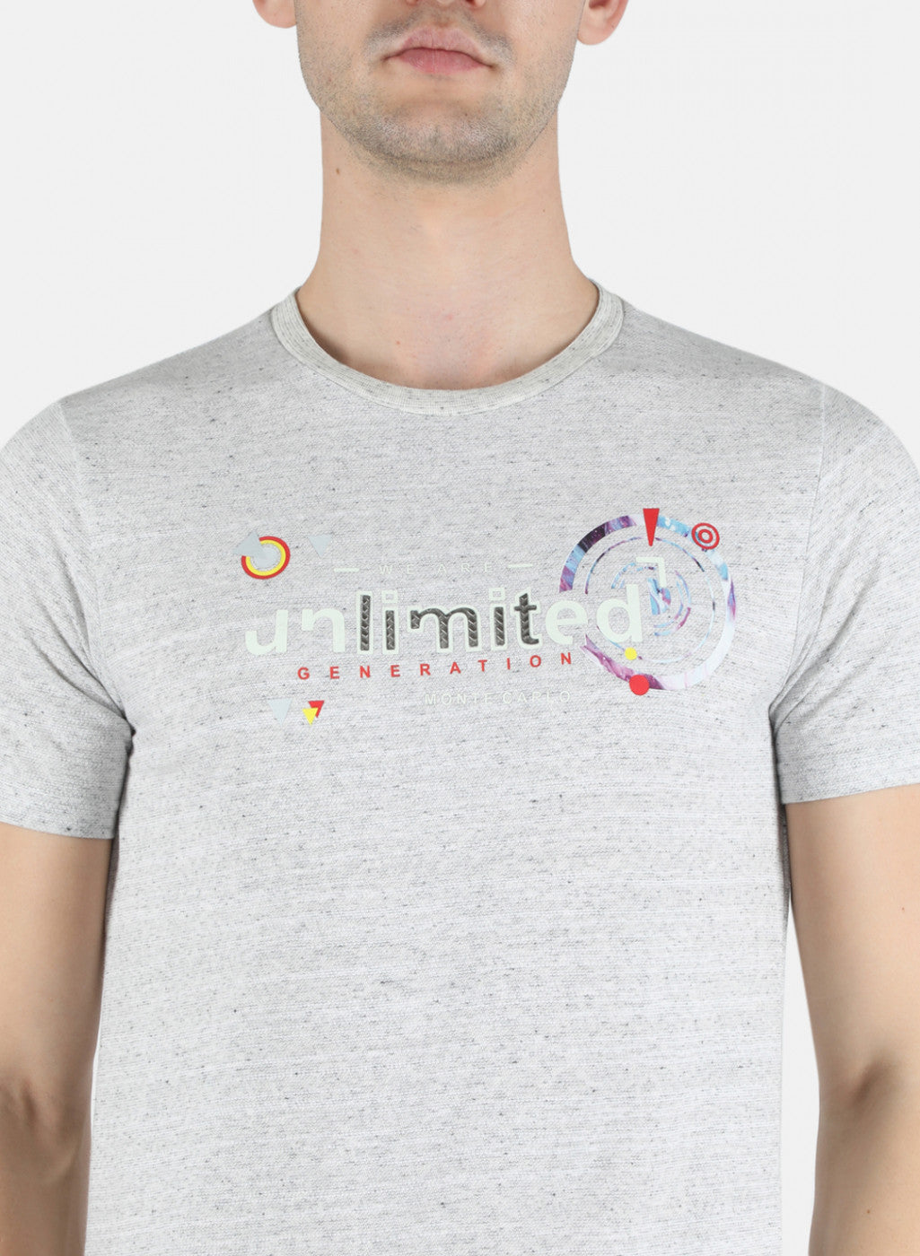 Men Grey Printed T-Shirt