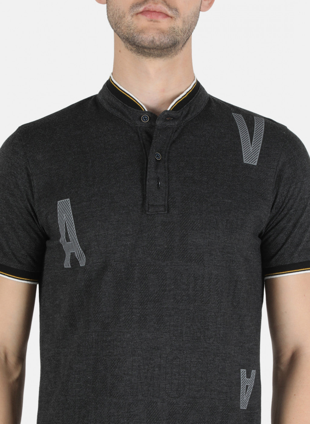 Men Black Printed T-Shirt