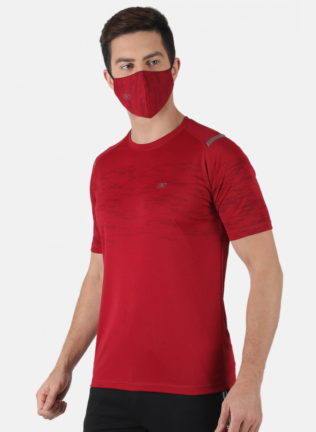 Men Maroon Printed T-Shirt