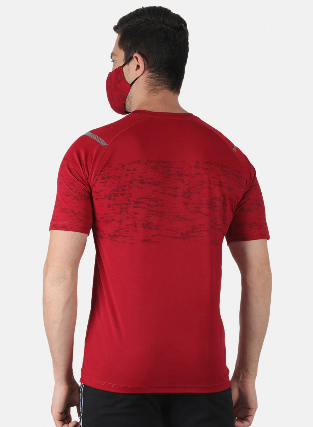 Men Maroon Printed T-Shirt