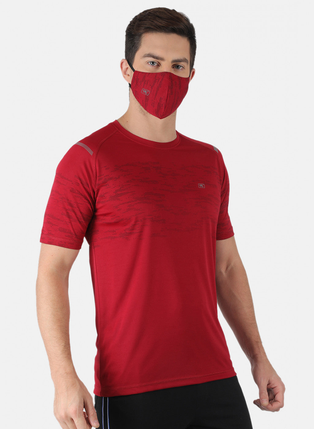Men Maroon Printed T-Shirt