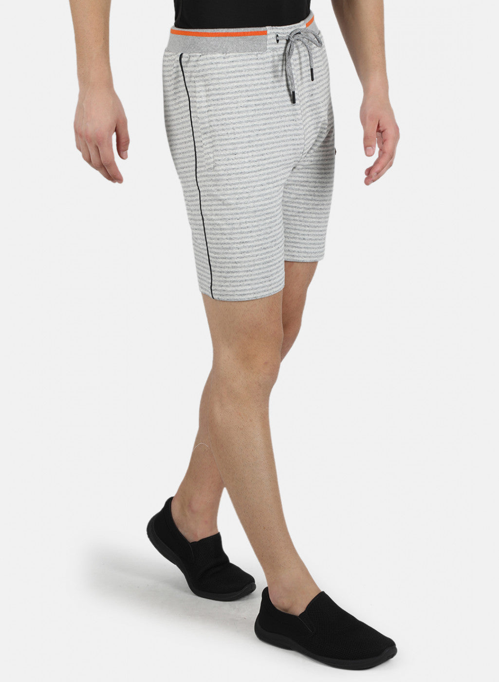 Men Grey Plain Bermuda