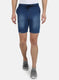 Men Blue Light Wash Bermuda