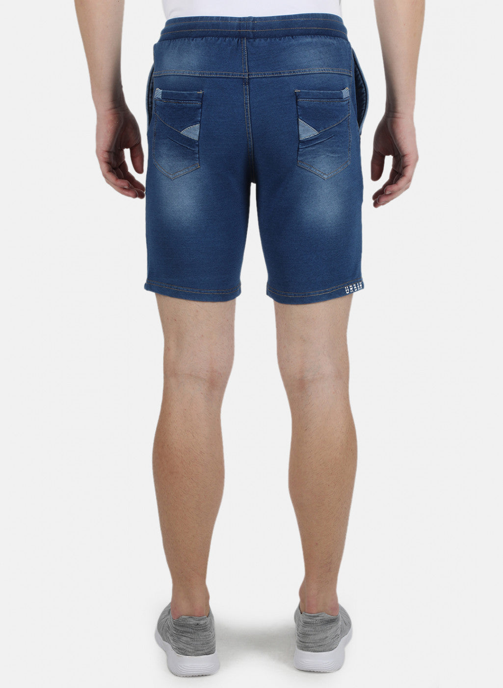 Men Blue Light Wash Bermuda