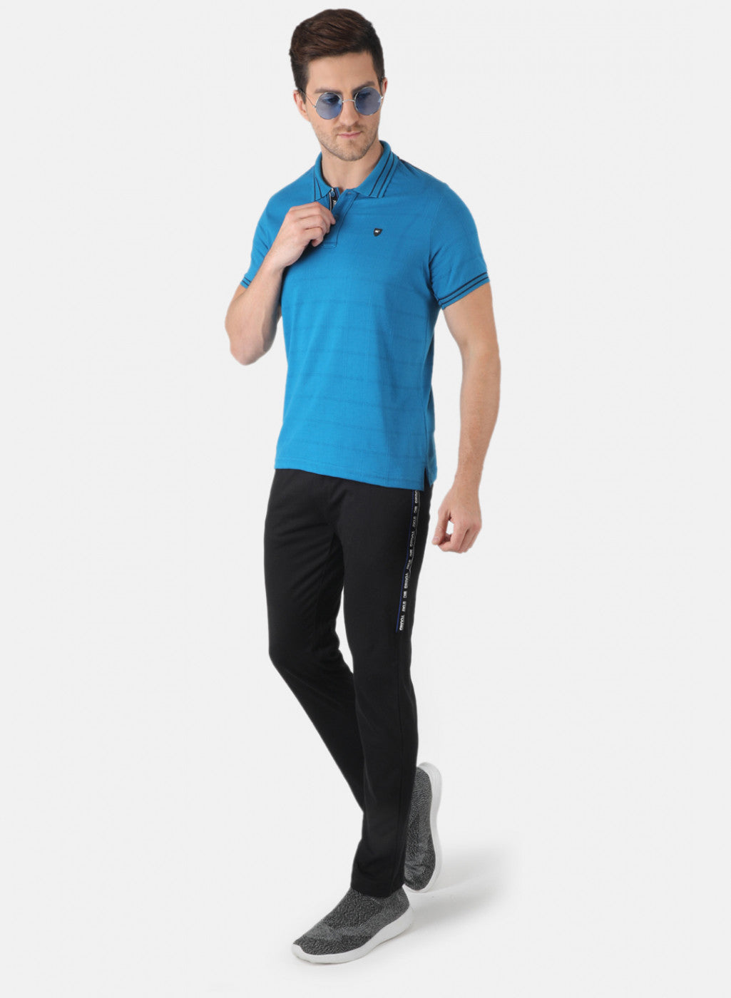 Men Blue Plain Lower Set