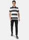 Men Olive Stripe Lower Set
