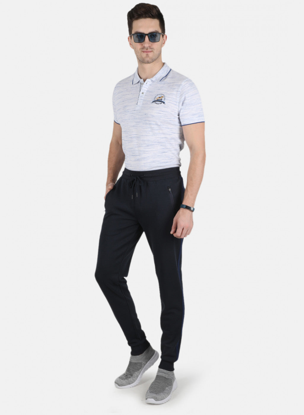 Men NAvy Blue Plain Lower