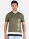 Men Olive Printed T-Shirt