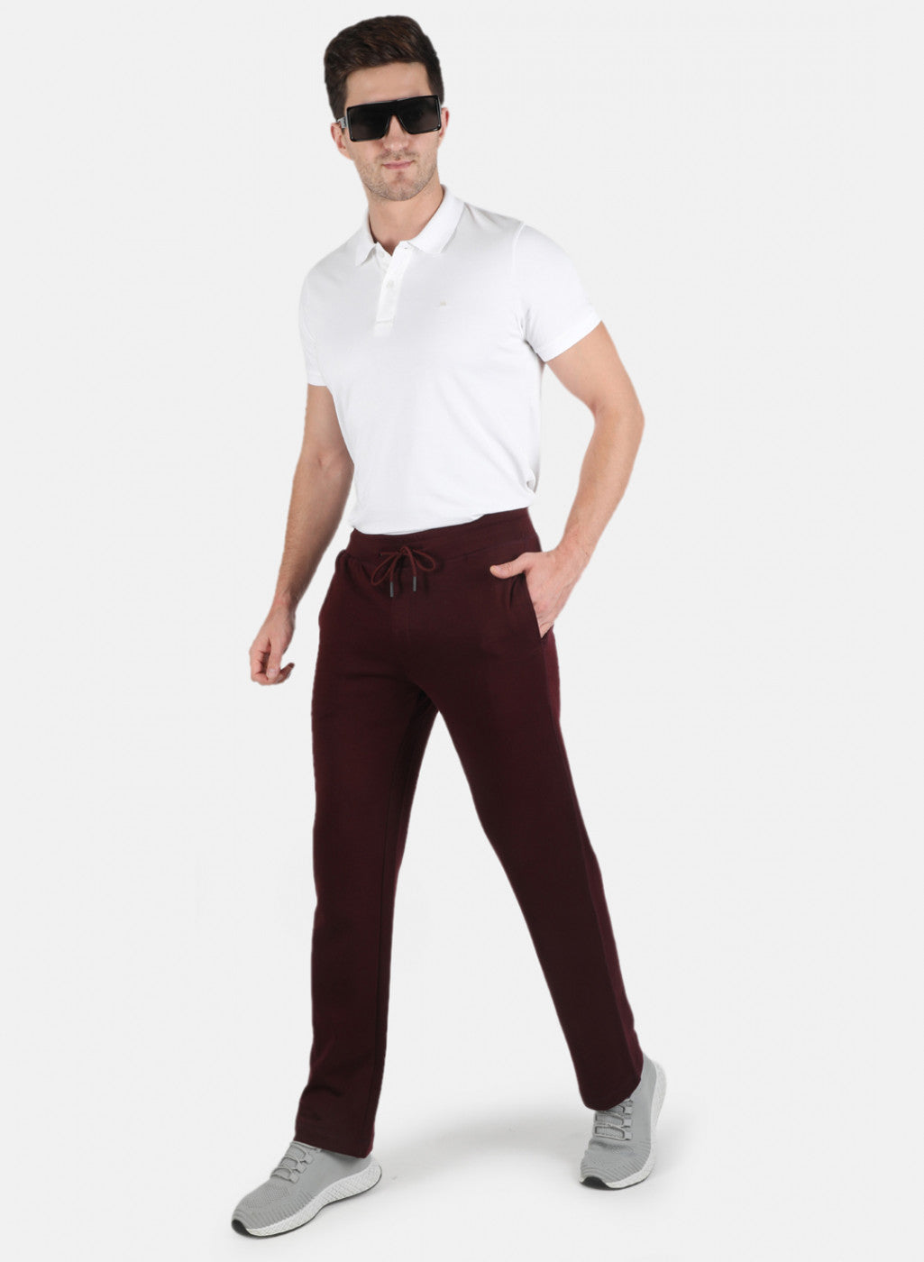 Men Maroon Smart Fit Lower
