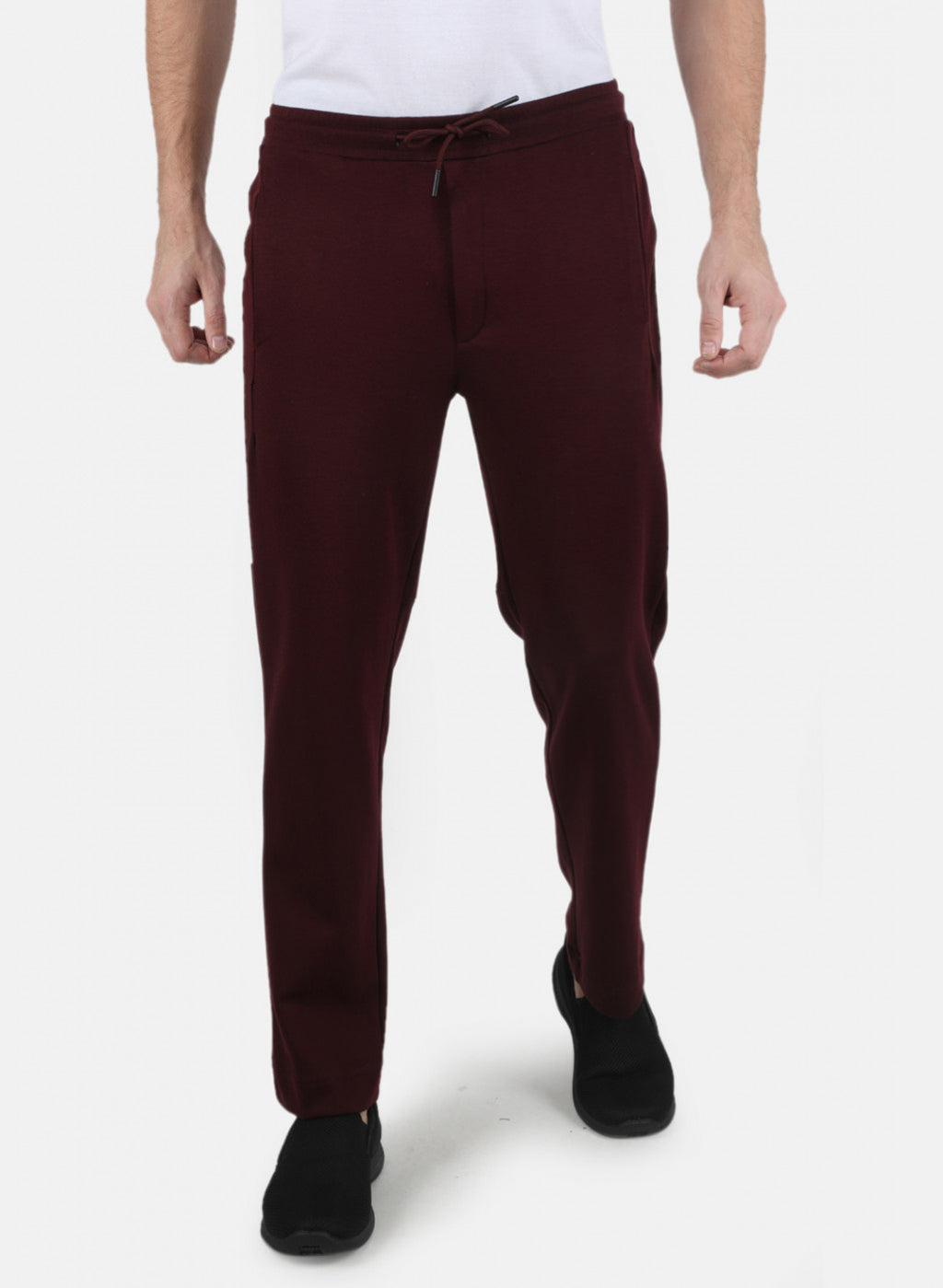 Men Maroon Plain Lower
