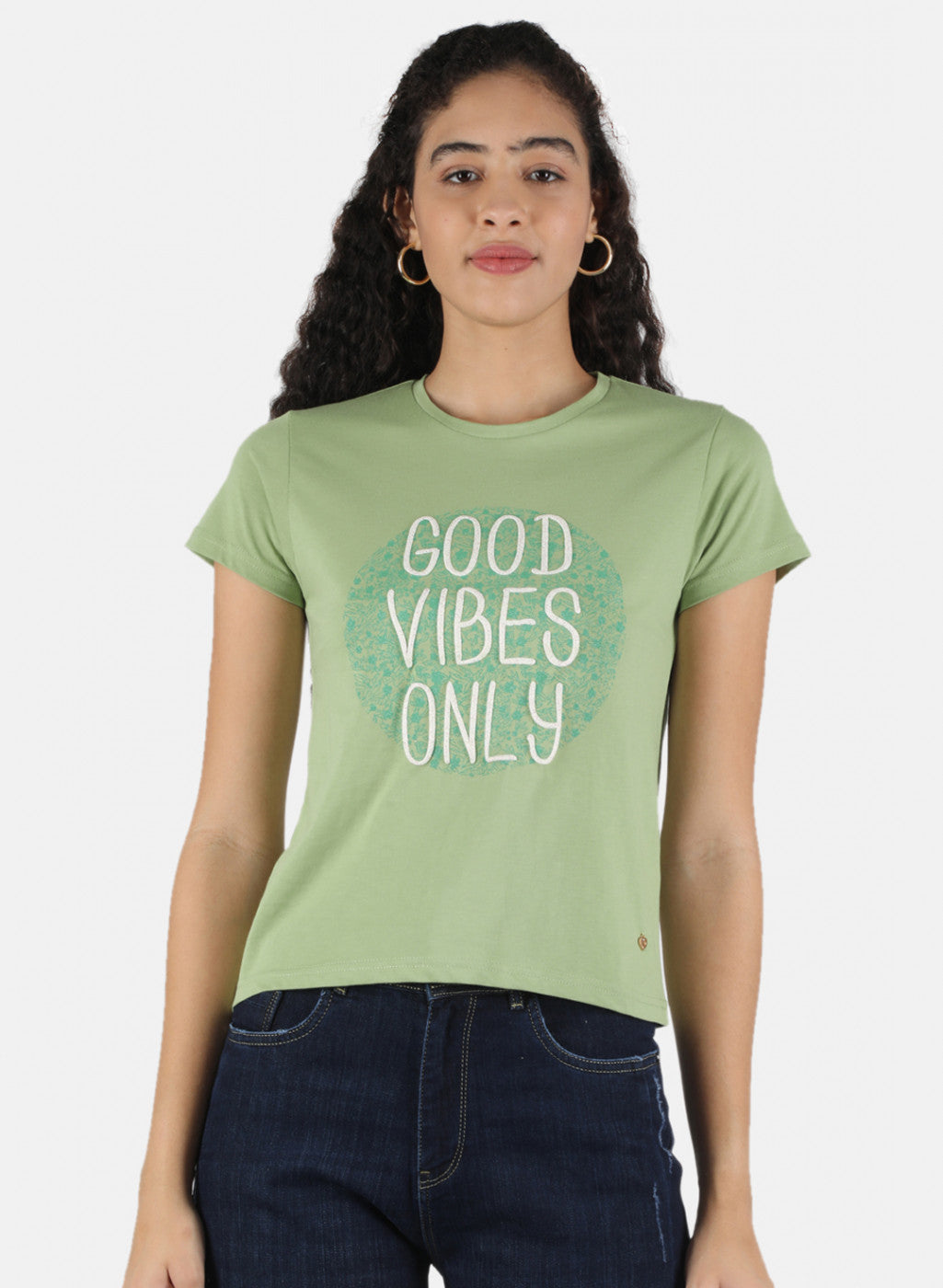 Women Green Printed Top