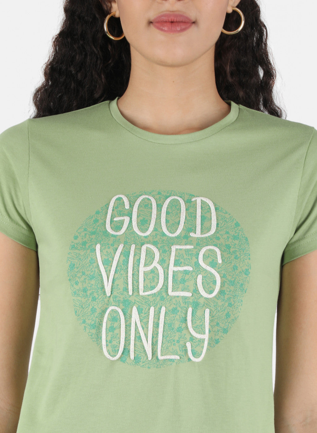 Women Green Printed Top