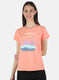 Women Peach Printed Top