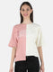 Women Cream & Pink Printed Top
