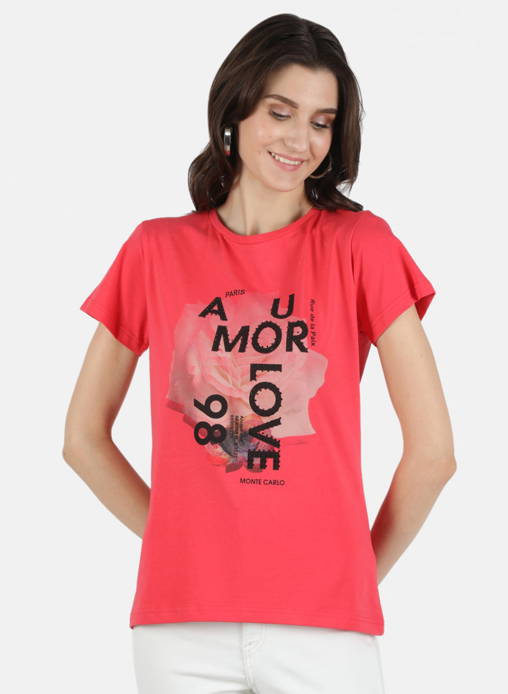 Women Pink Printed Top