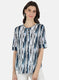 Women Blue Printed Top