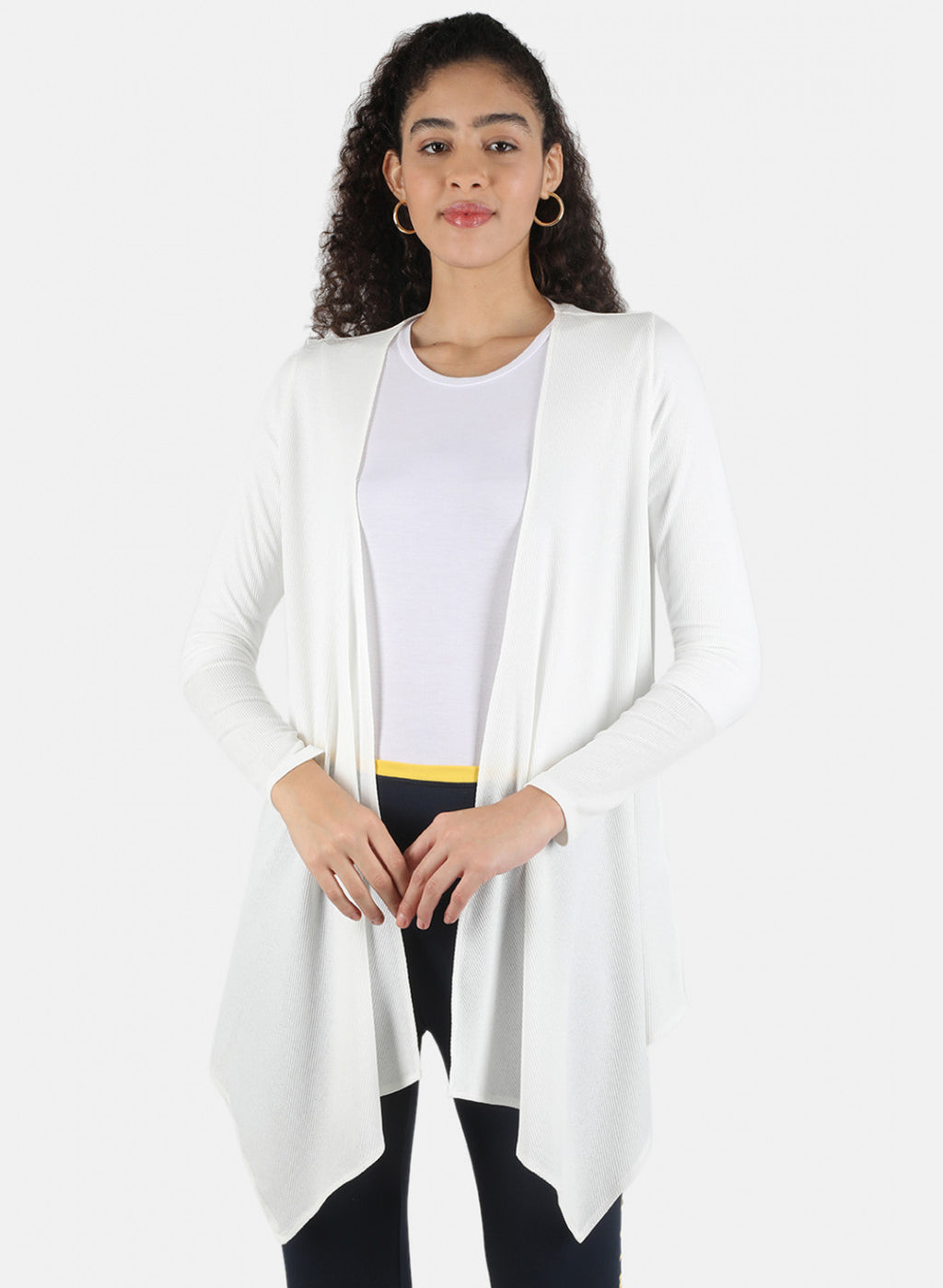 Women Off White Plain Shrug