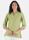 Women Green Plain Top