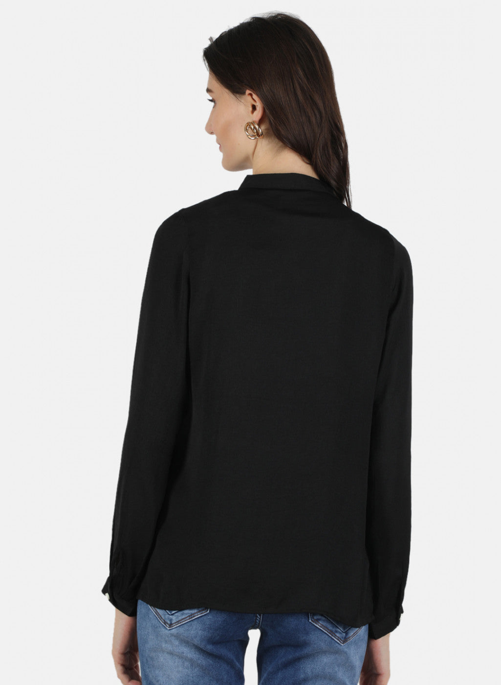 Women Black Plain Top