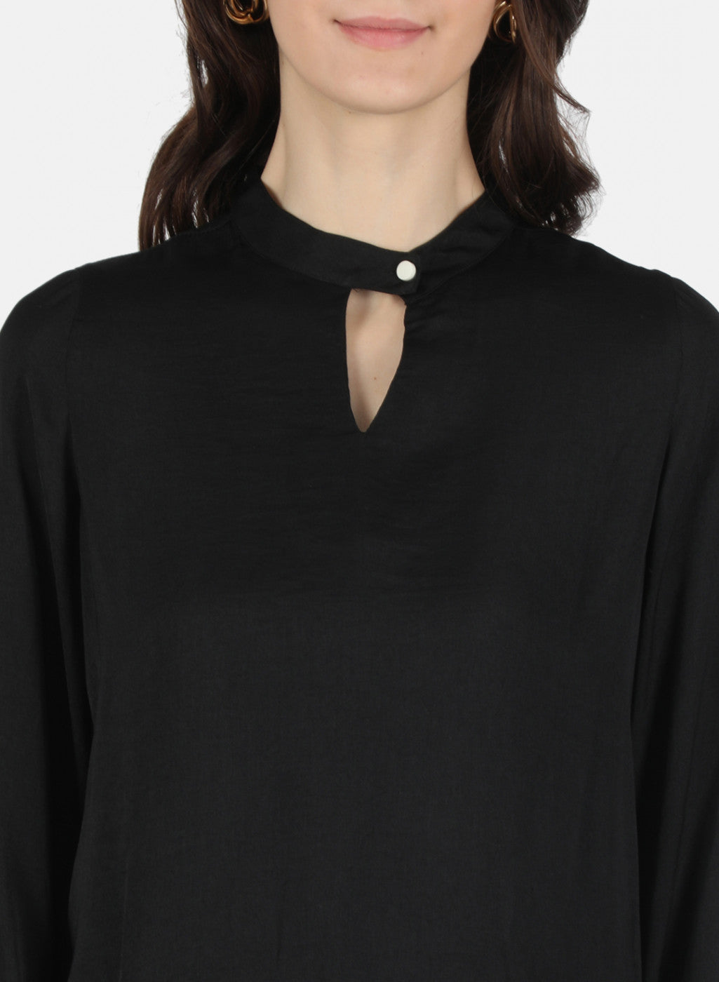 Women Black Plain Top