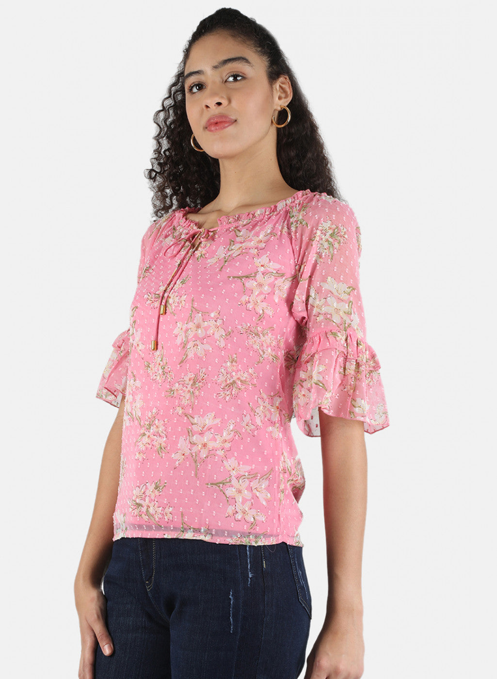Women Pink Printed Top