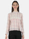 Women Peach Check Top
