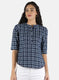 Women Blue Printed Top
