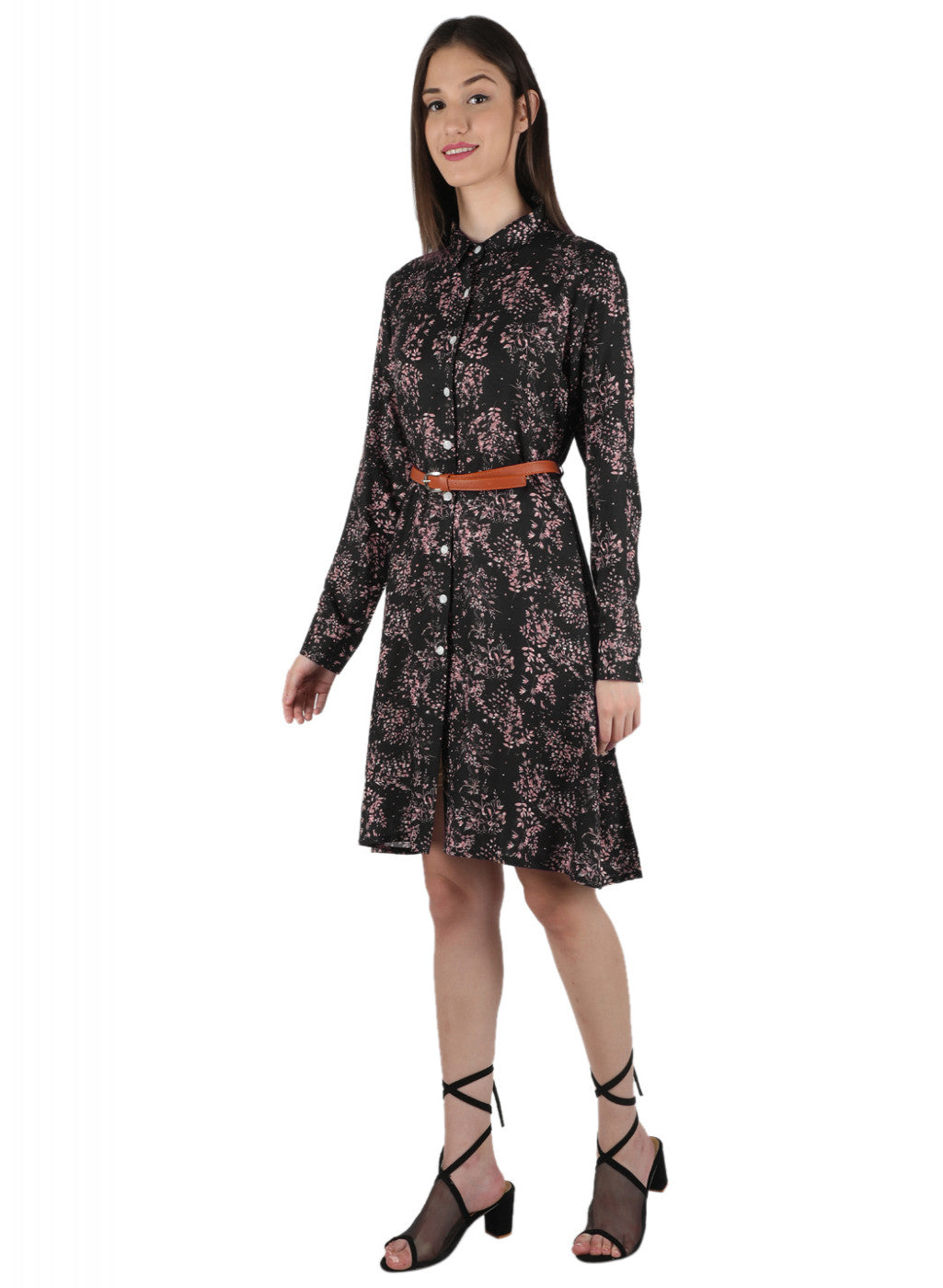 Women Navy Blue Printed Tunic