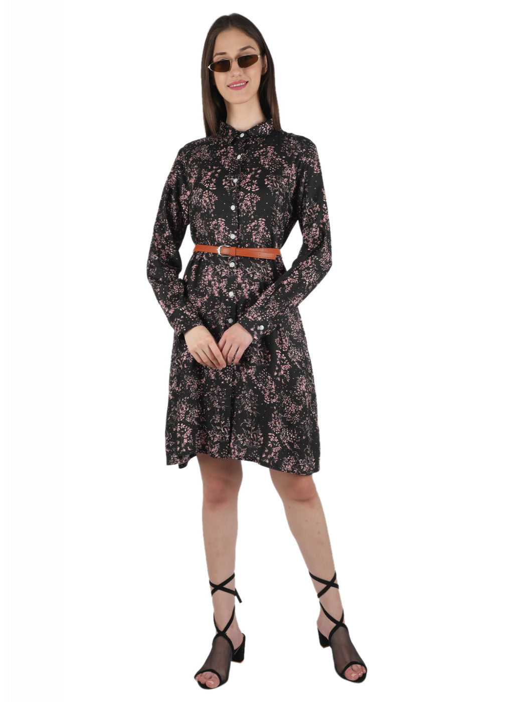 Women Navy Blue Printed Tunic