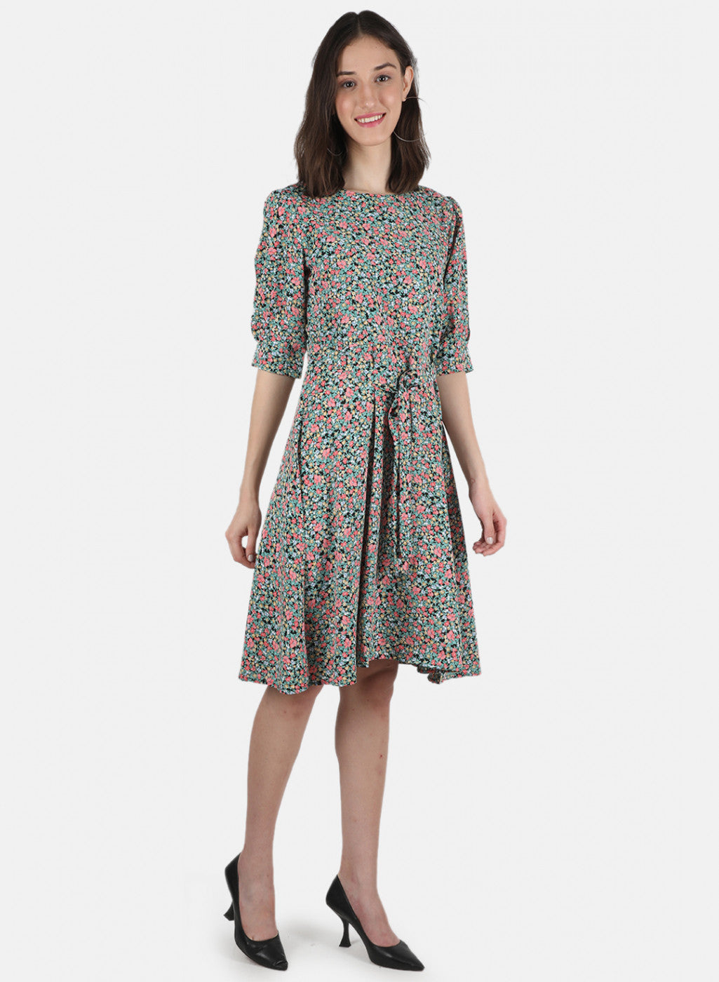 Women Black Printed Dress