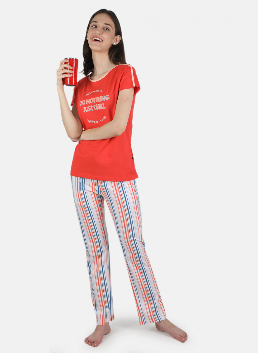 Women Pink Printed Lower Set