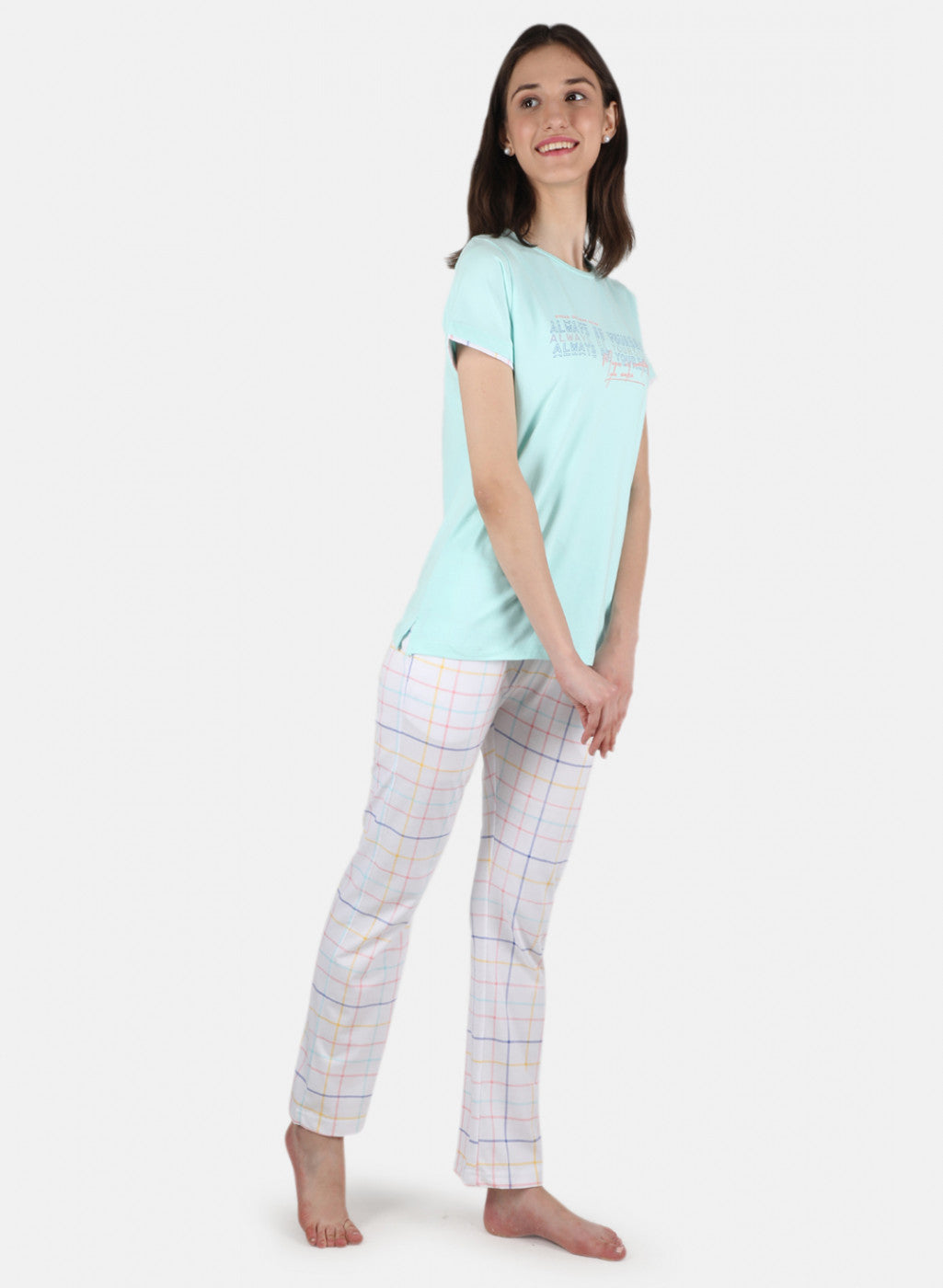 Women Blue Printed Lower Set